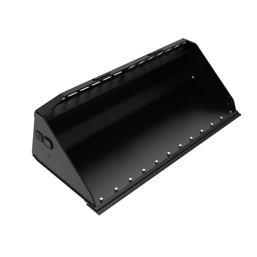 HeavyDuty 72” Skid Steer Snow/Mulch Bucket Attachment, BoltOn Cut Ed