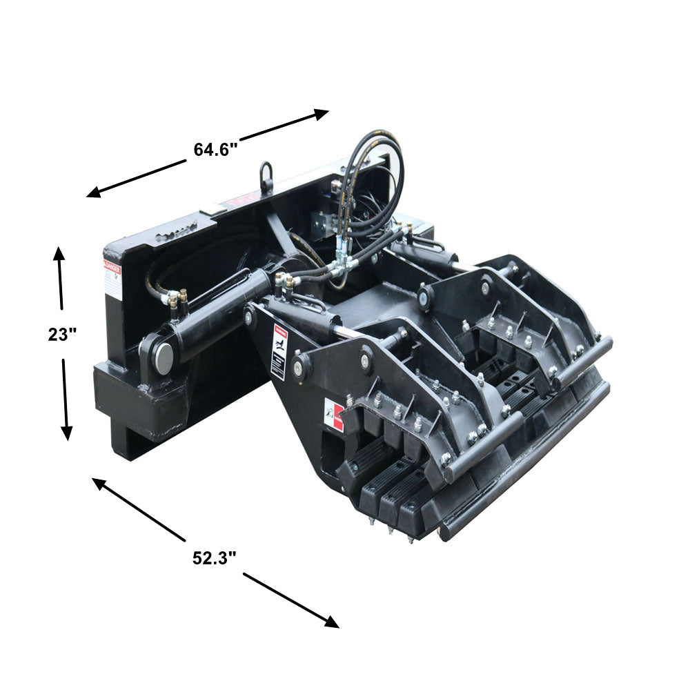 Skid Steer Heavy Duty Hydraulic Pole Setter Grapple Pole Claw Attachme