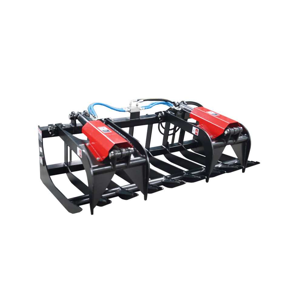 Landy Attachments 72'' Skid Steer Root Grapple Bucket Attachments Fits Skid Steer Quick Attach Mount