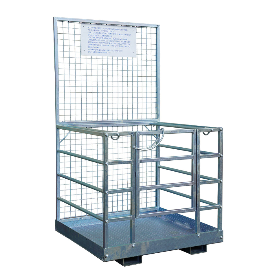 Landy Attachments 48'' x 45'' 2 Person Forklift Safety Lift Platform Cage