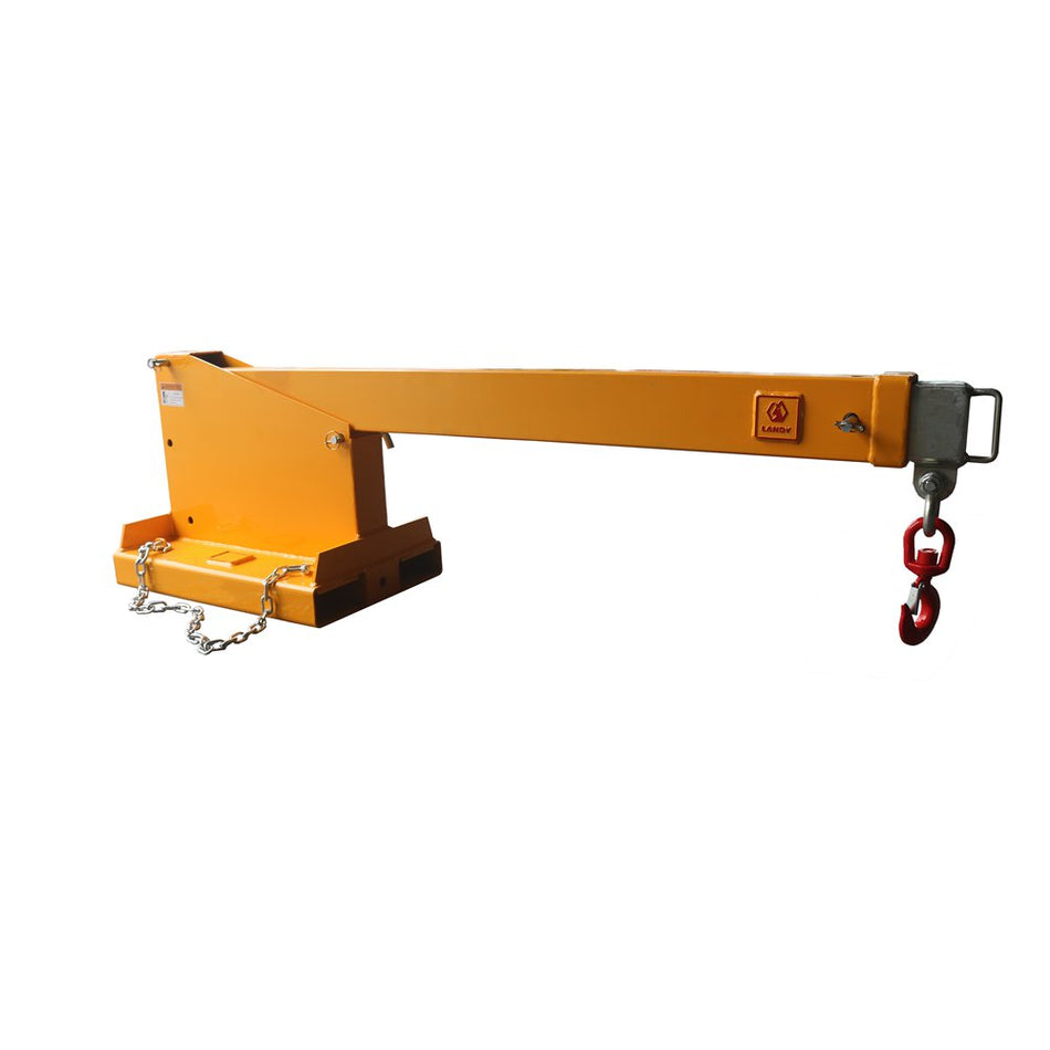 Landy Attachments Fork Mounted Telescoping Crane Jib Boom, Forklift Jib Attachments, Forklift Mobile Crane, Forklift Boom Attachment Towing Handling Equipment
