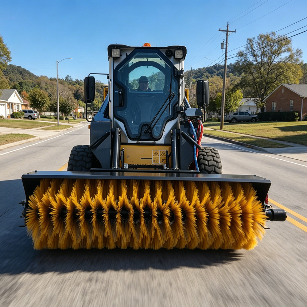 Stop Wasting Hours Sweeping — Let Your Skid Steer Do the Work
