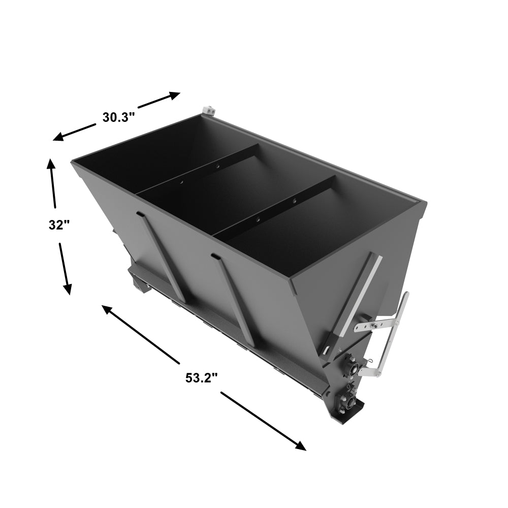 Vdot Spreader Loader Rack Skid Steer Hydraulic Salt Spreader Attachment for Tractor Front Loader ...