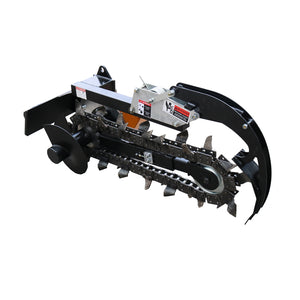 Mini Skid Steer Trenchers Attachment with Inner Width 23.6" Universal Skid Steer Quick Attach