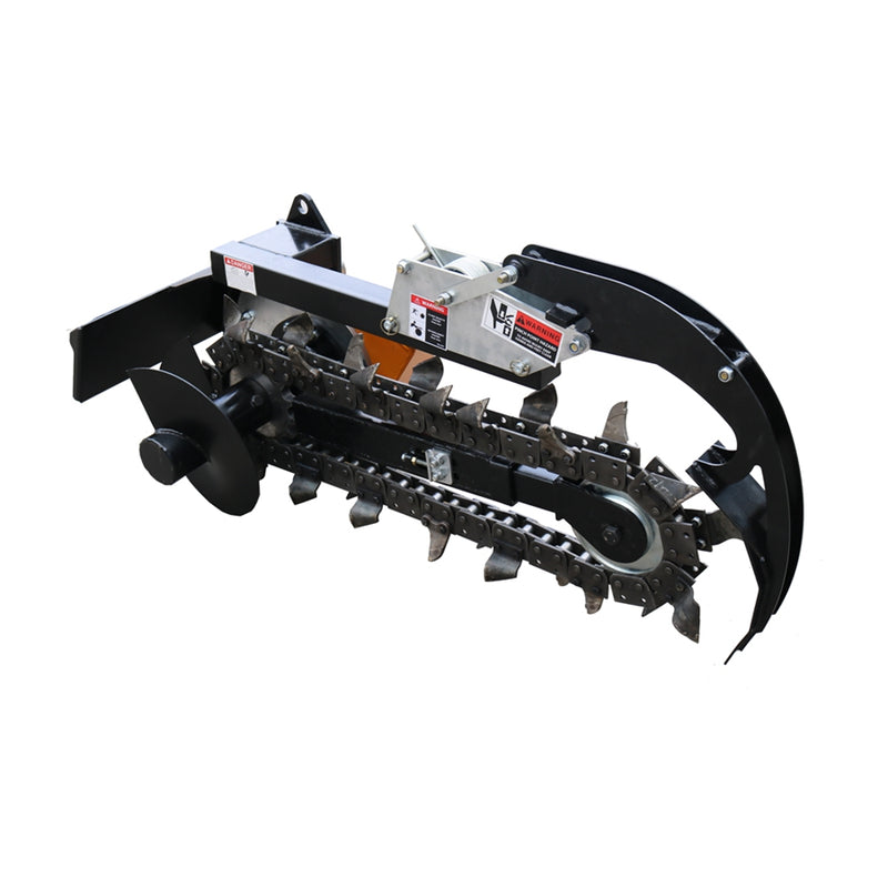 Mini Skid Steer Trenchers Attachment with Inner Width 23.6" Universal