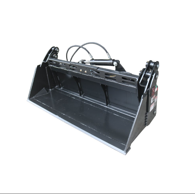 Tilting Skid Steer Attachment 72" 4IN1 Combo Bucket with Cutting Edge
