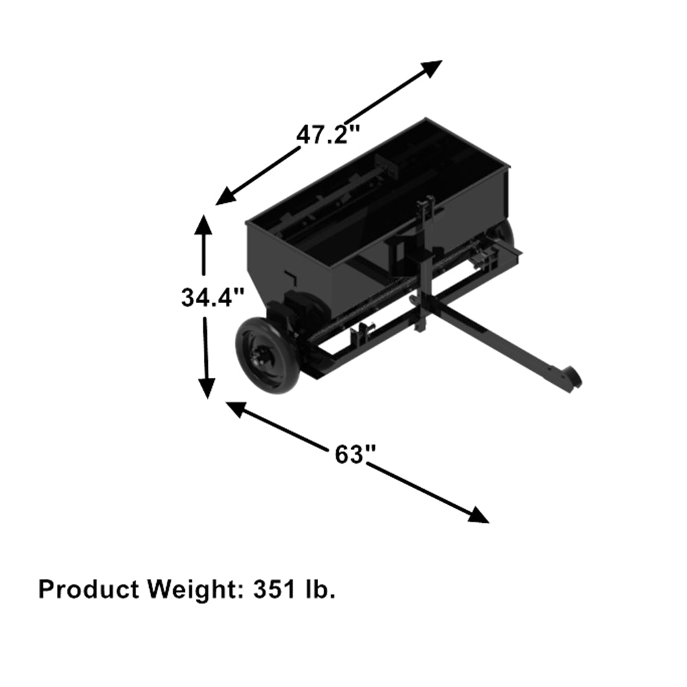 Salt and Sand Spreader with 3 Point Cat 1/2 TSPR250 LANDY