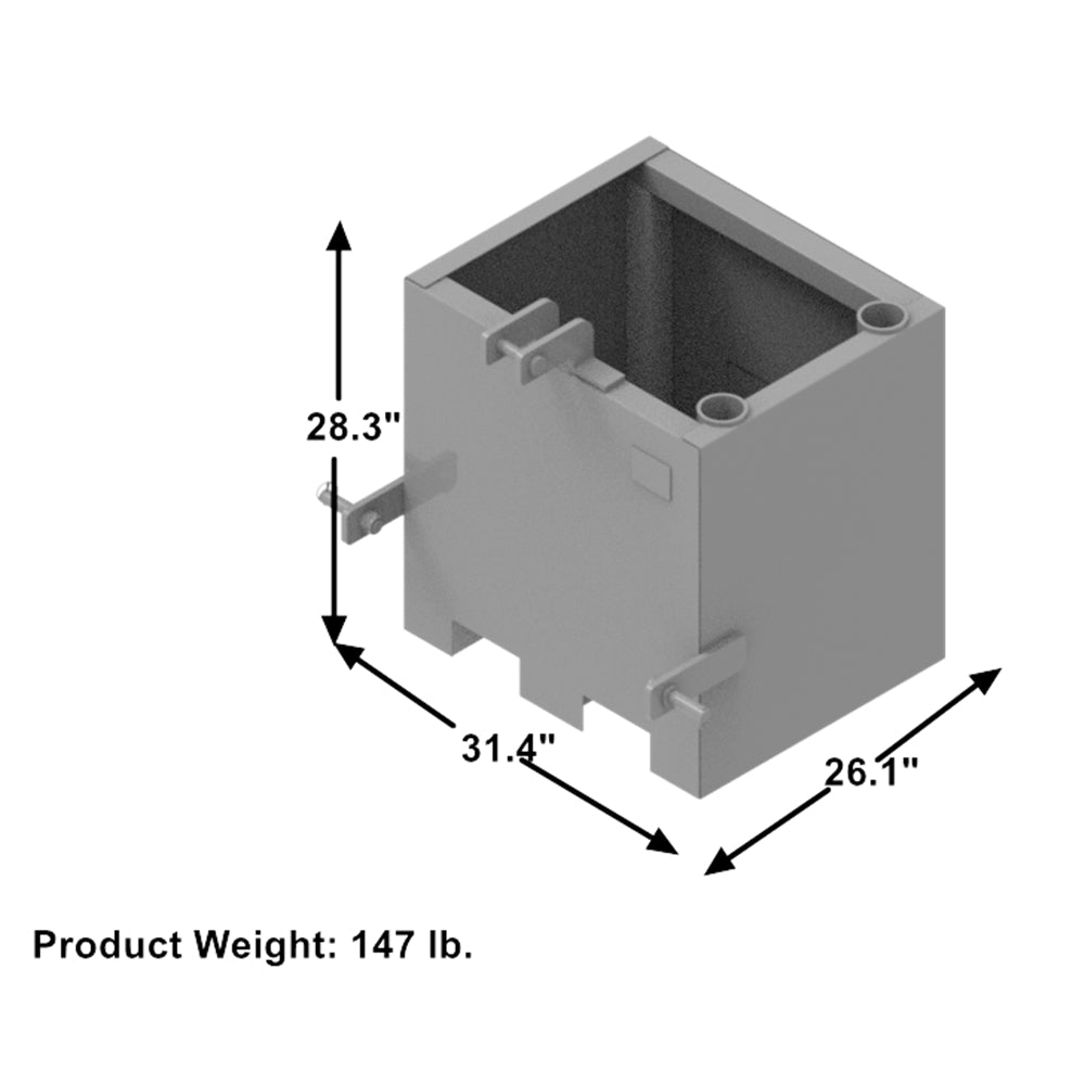 3 Point Ballast Box Fits Category 1 Tractors LANDY
