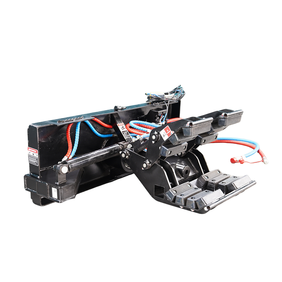 Skid Steer Double Cylinder Hydraulic Pole Setter Rock and Pole Claw Attachment Rotating