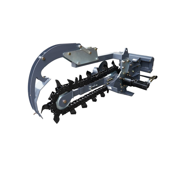 Mini Skid Steer Trenchers Attachment with Inner Width 23.6" Universal Skid Steer Quick Attach