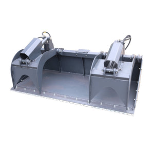 Skid Steer 72" Industrial Grapple Bucket Attachment with Two-Cylinder