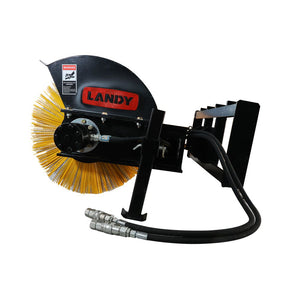 72" Skid Steer Hydraulic Rotary Angle Broom Sweeper, Standard Flow, Bi-Directional, 22” Brush Diameter