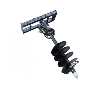 Skid Steer Post Hole Auger Drive Attachment, 18” Diameter Auger, 46” Drilling Depth, Standard Flow