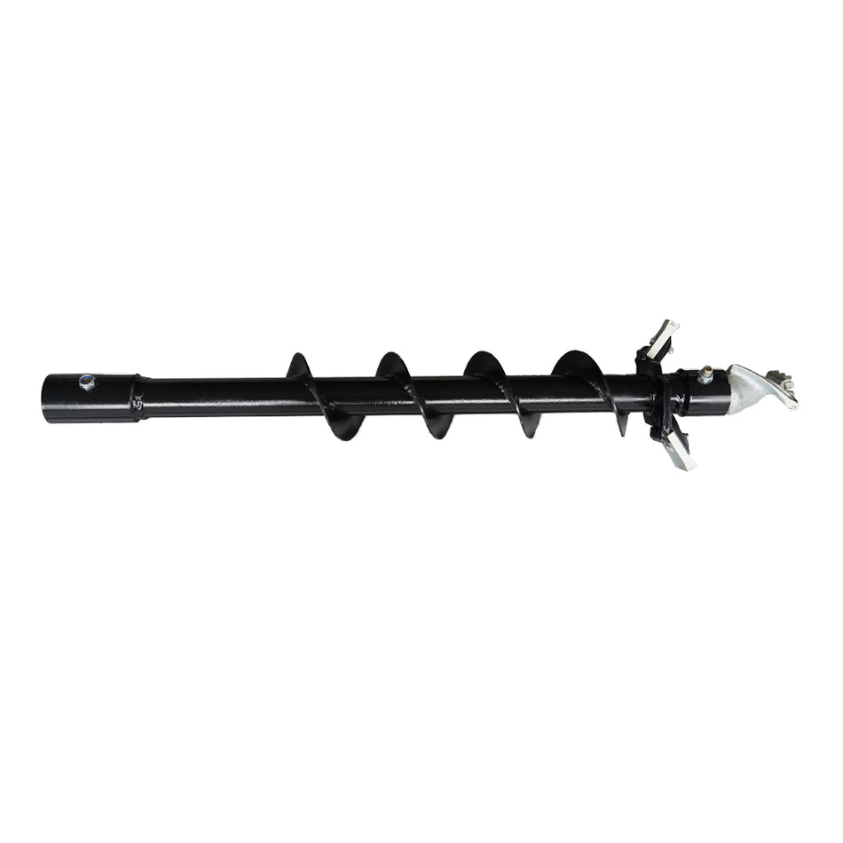 6" Diameter Compact Auger 46" Depth for Diggers Shaft & Dual-Bolt Connection, Replaceable Edges