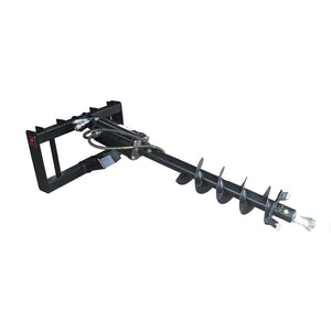 Skid Steer Small Loader Post Hole Auger Drive Attachment, 9” Diameter Auger, 46” Drilling Depth