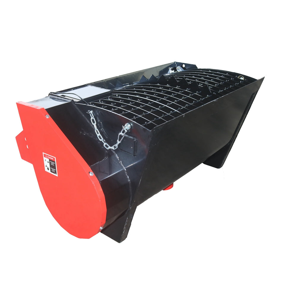 330Lt Volume Skid Steer Concrete Mixer Bucket Attachment, Universal Quick tach Mount Plate