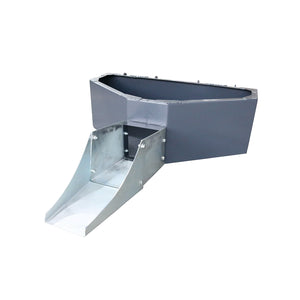 Skid Steer 1/2 Yard Cement and Concrete Bucket Attachments with Spout, Universal Quick Tach Mount Plate