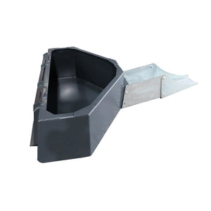 Skid Steer 1/2 Yard Cement and Concrete Bucket Attachmnets with Spout, Universal Quick Tach Mount Plate
